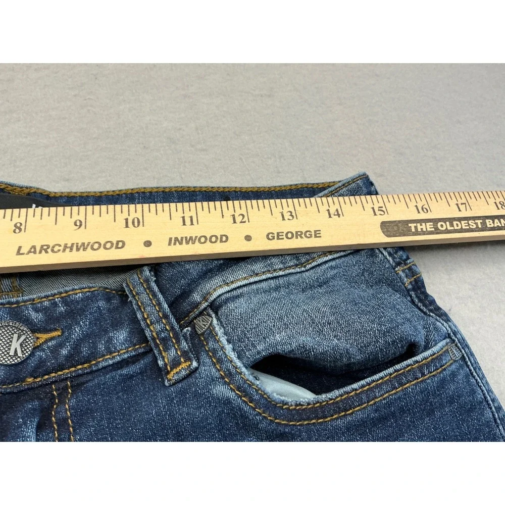Kut from the Kloth Toothpick Skinny Jeans Medium Wash Stretch Size 8 Denim